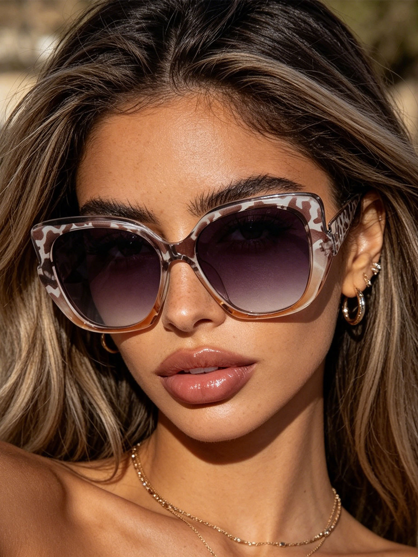 Streetwear Brand Niche - Óculos de Sol Femininos Cat-Eye com