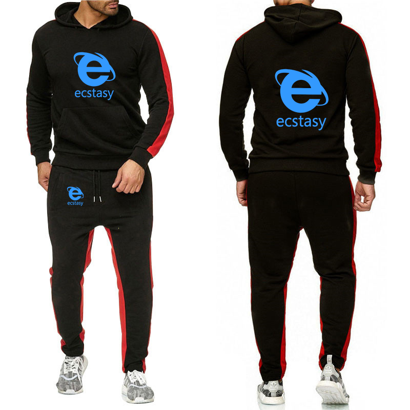 Streetwear Brand With Eye - Conjunto de Moletom e Calça Masculino