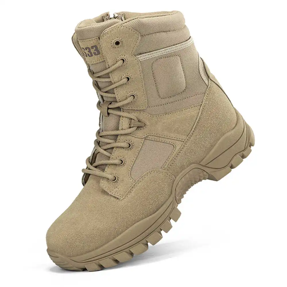 Streetwear Brand Famous - Botas de caminhada de couro genuíno