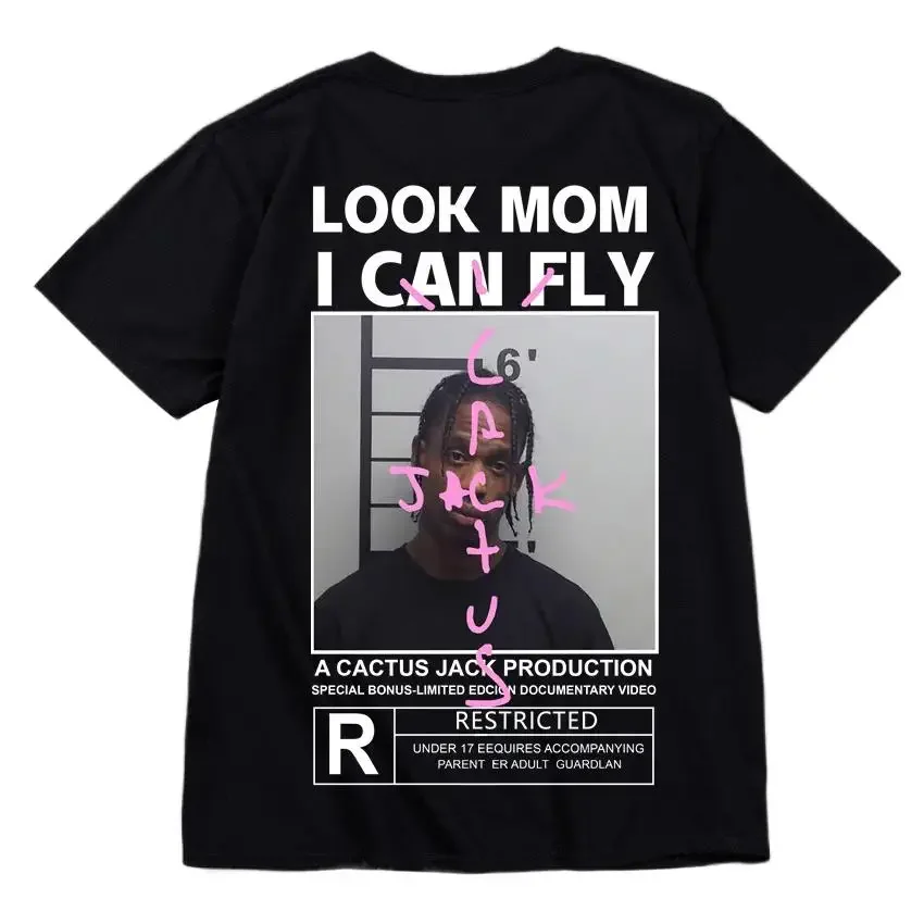 Cactus Jack Tee - T-shirt de algodão para homens e