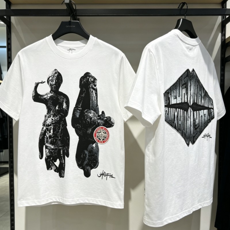 Cactus Jack Tee - Camisetas de Algodão Respirável Brancas de