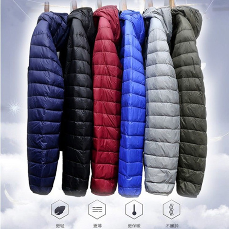 Streetwear Brand Jacket - Jaqueta de pato ultra leve masculina,
