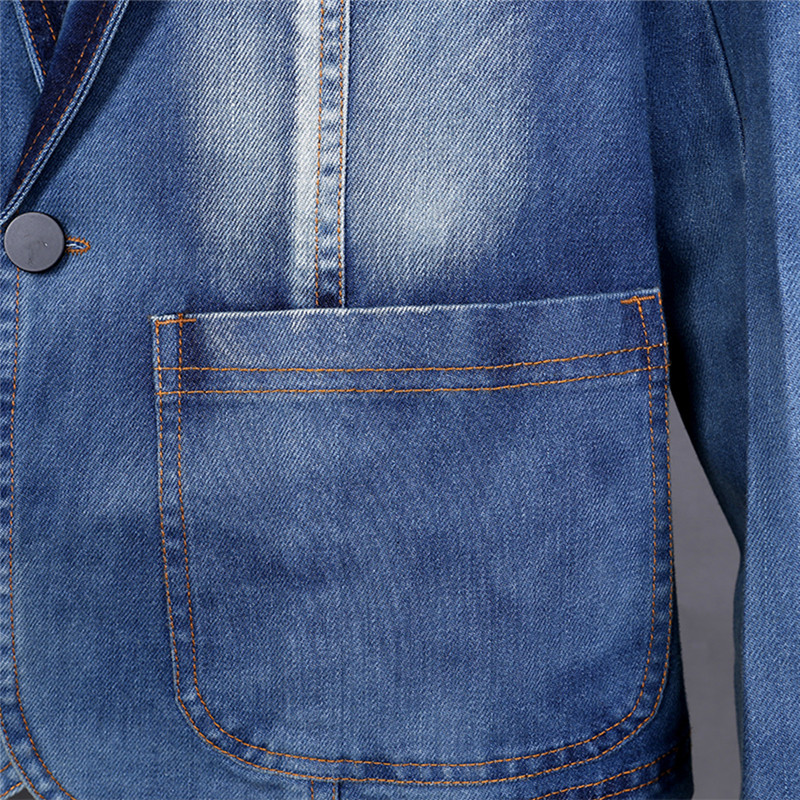 Jaqueta jeans justa de botão ú - Streetwear Brand Jacket avaliação e preço
