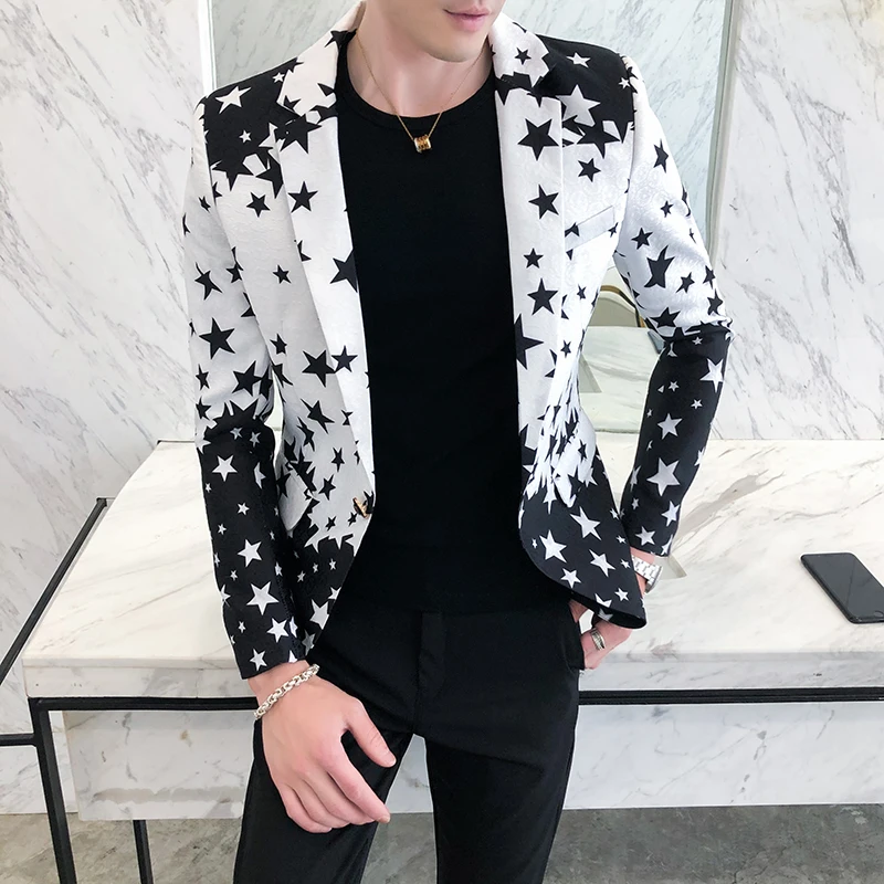 Blazer Slim Fit Estampado Estr - Streetwear Brand Jacket avaliação e preço