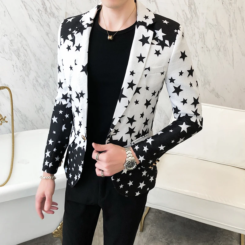 Blazer Slim Fit Estampado Estr - Streetwear Brand Jacket avaliação e preço