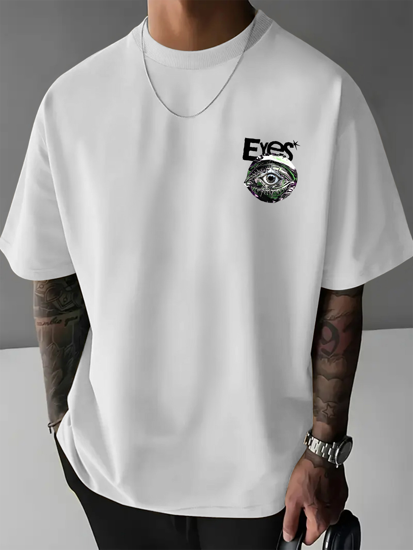 Camiseta Masculina Oversized d - Streetwear Brand With Eye avaliação e preço